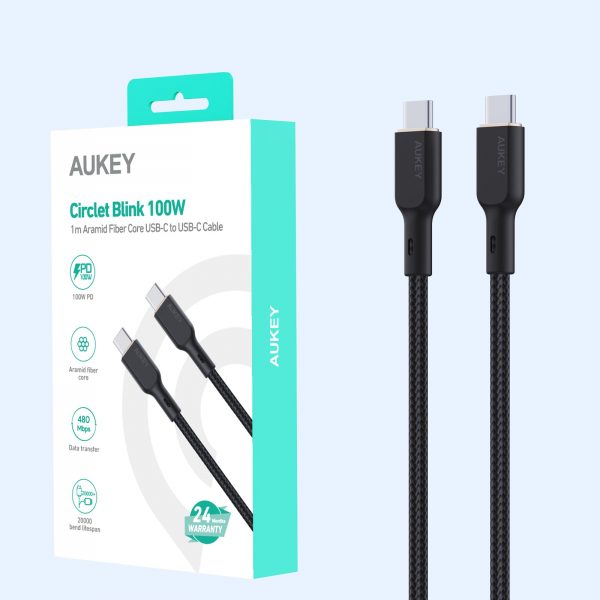 Aukey Circuit Blink 100W C to C Cable - Image 3