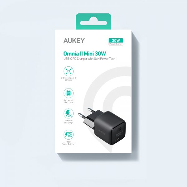 Aukey Omnia II Mini 30W USB-C GaN Charger (PA-B1L) - Image 6