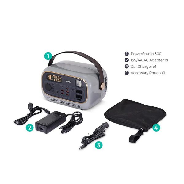 Aukey PowerStudio 300 – 300W Portable Power Station (297Wh) - Image 2