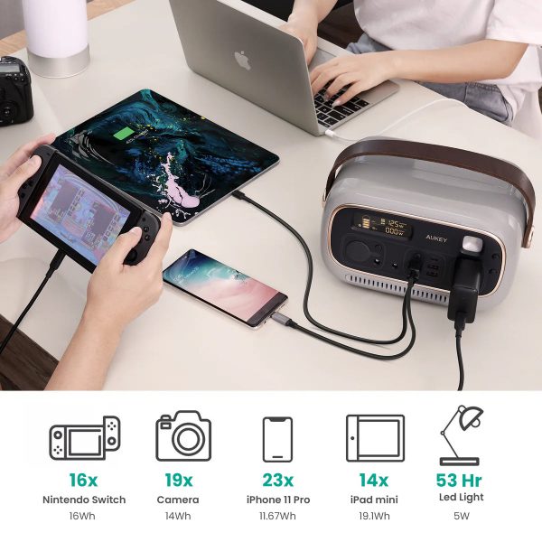 Aukey PowerStudio 300 – 300W Portable Power Station (297Wh) - Image 3